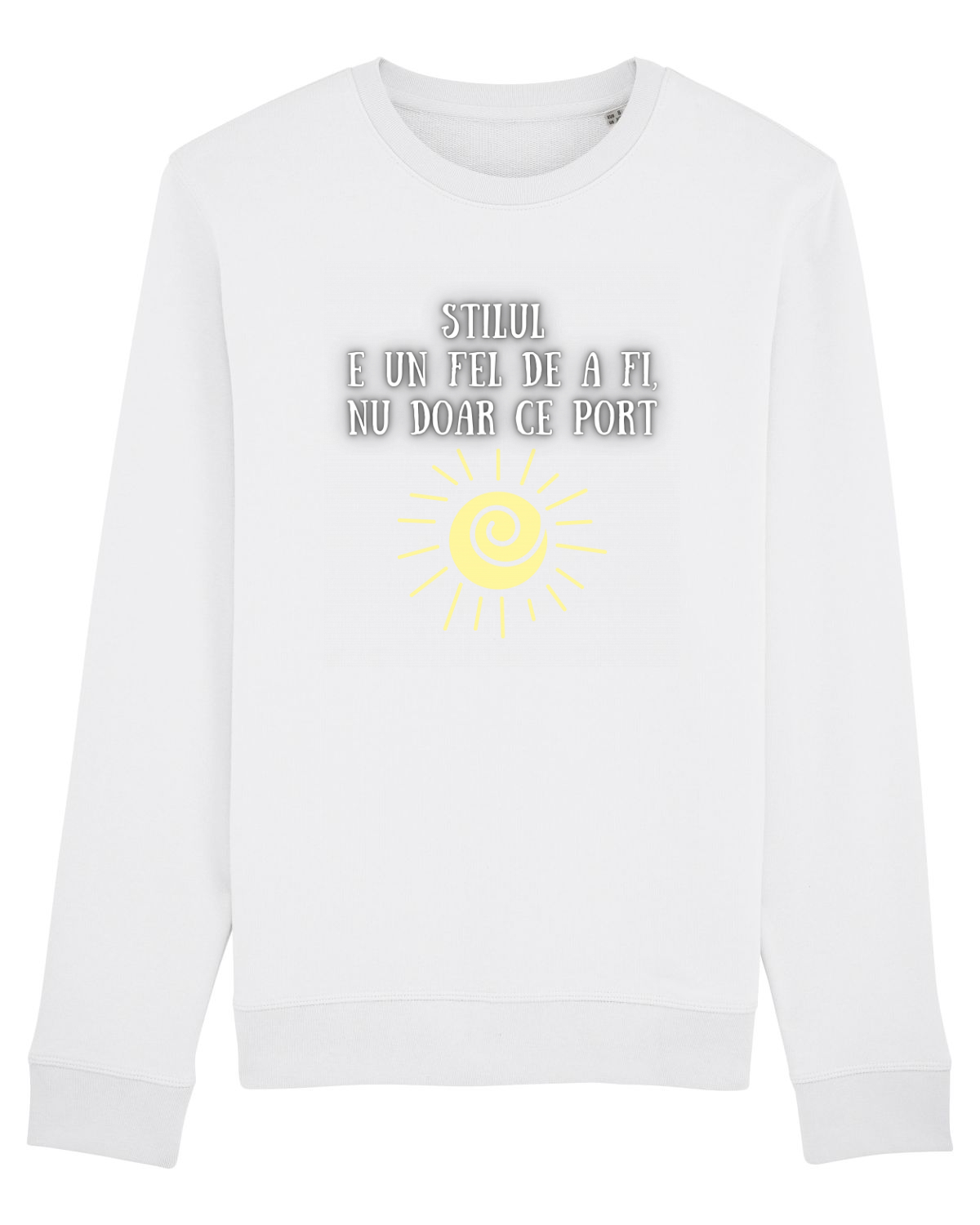 Bluză mânecă lungă Unisex Rise White