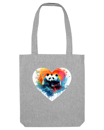 Panda Love Heather Grey