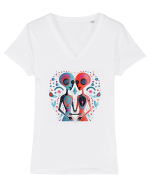 Alien Love Tricou mânecă scurtă guler V Damă Evoker