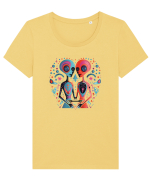 Alien Love Tricou mânecă scurtă guler larg fitted Damă Expresser