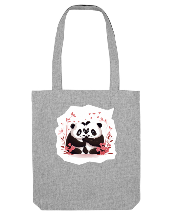 Panda Love Heather Grey