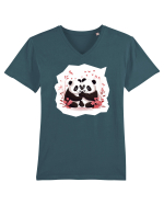 Panda Love Tricou mânecă scurtă guler V Bărbat Presenter