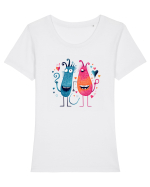 Monster Love Tricou mânecă scurtă guler larg fitted Damă Expresser