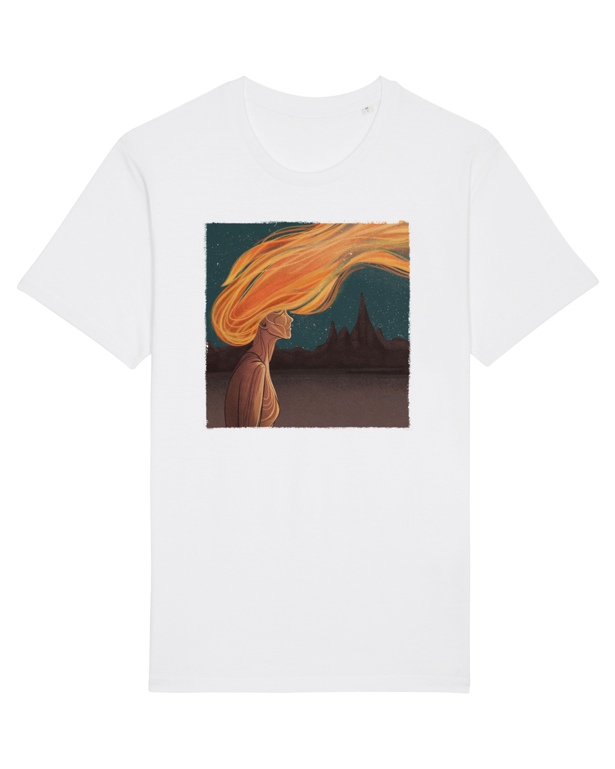 Tricou mânecă scurtă Unisex Rocker White