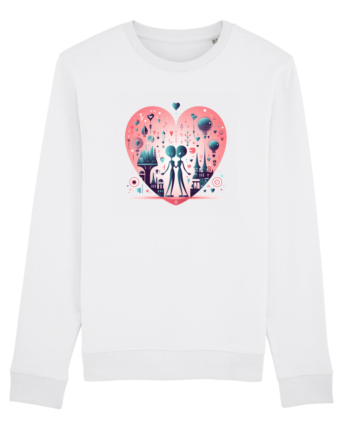 Bluză mânecă lungă Unisex Rise White