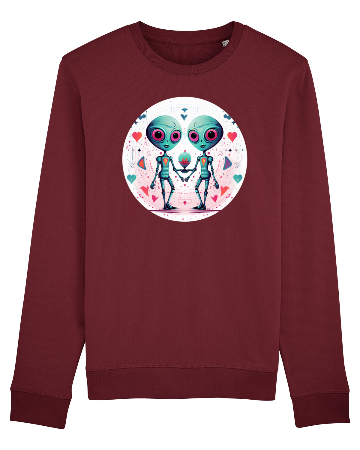 Bluză mânecă lungă Unisex Rise Burgundy