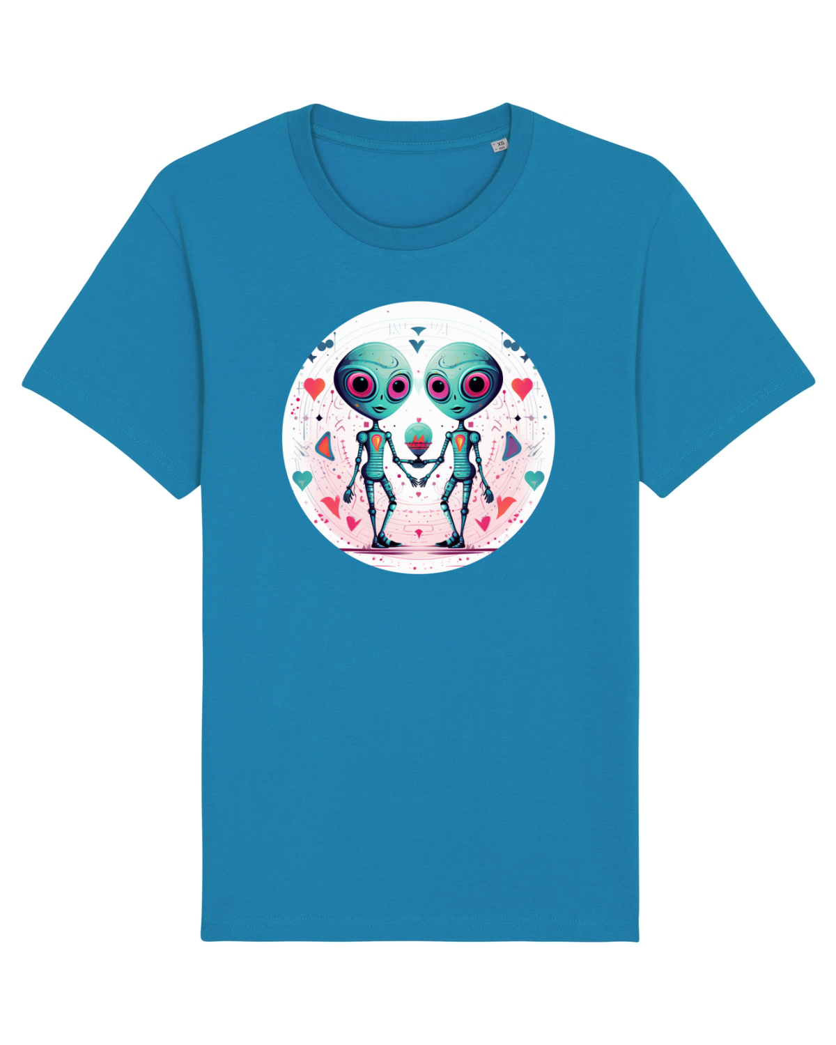 Tricou mânecă scurtă Unisex Rocker Azur