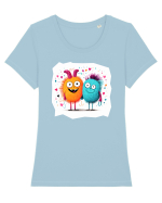 Monster Love Tricou mânecă scurtă guler larg fitted Damă Expresser
