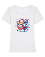 Monster Love Tricou mânecă scurtă guler larg fitted Damă Expresser