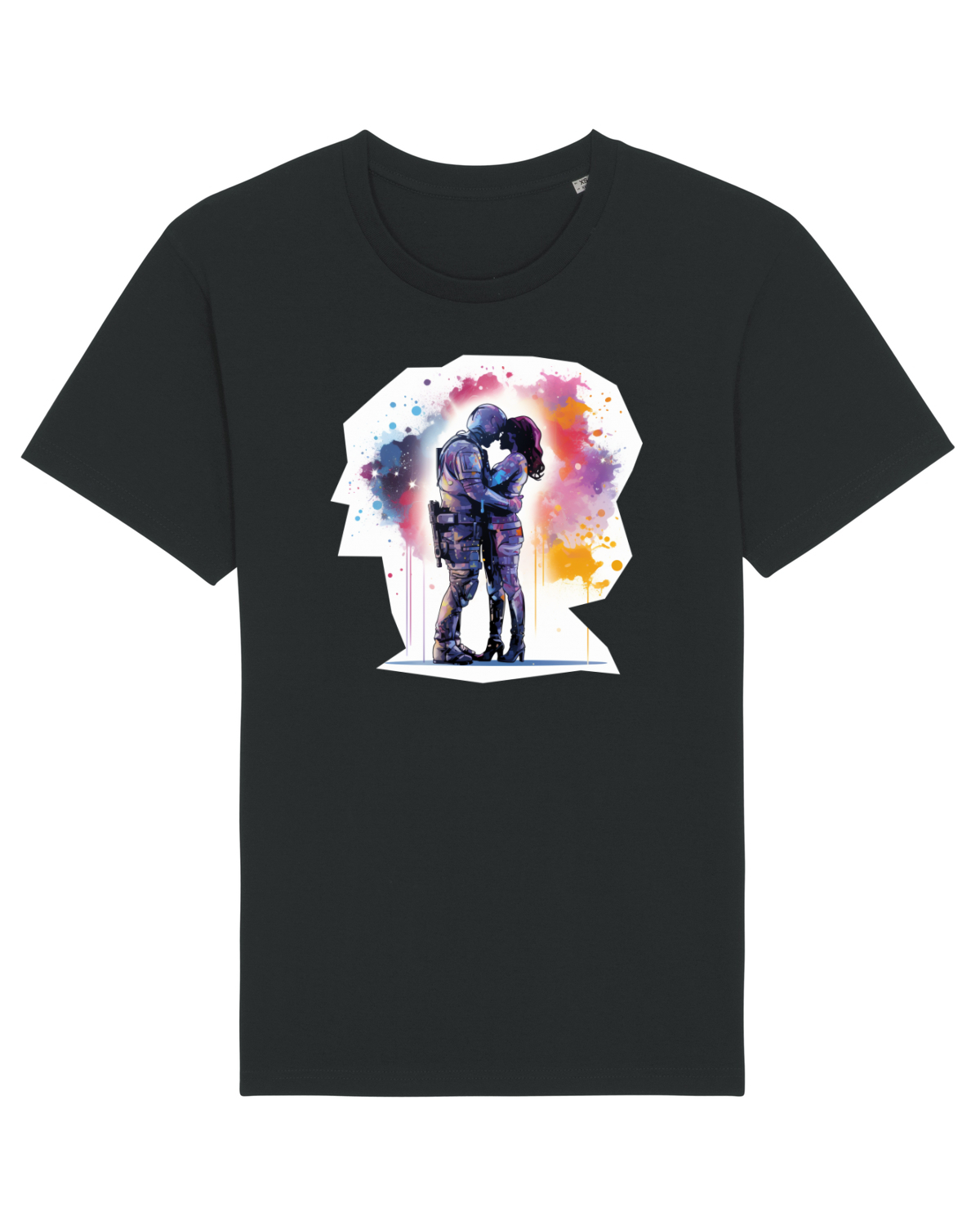 Tricou mânecă scurtă Unisex Rocker Black