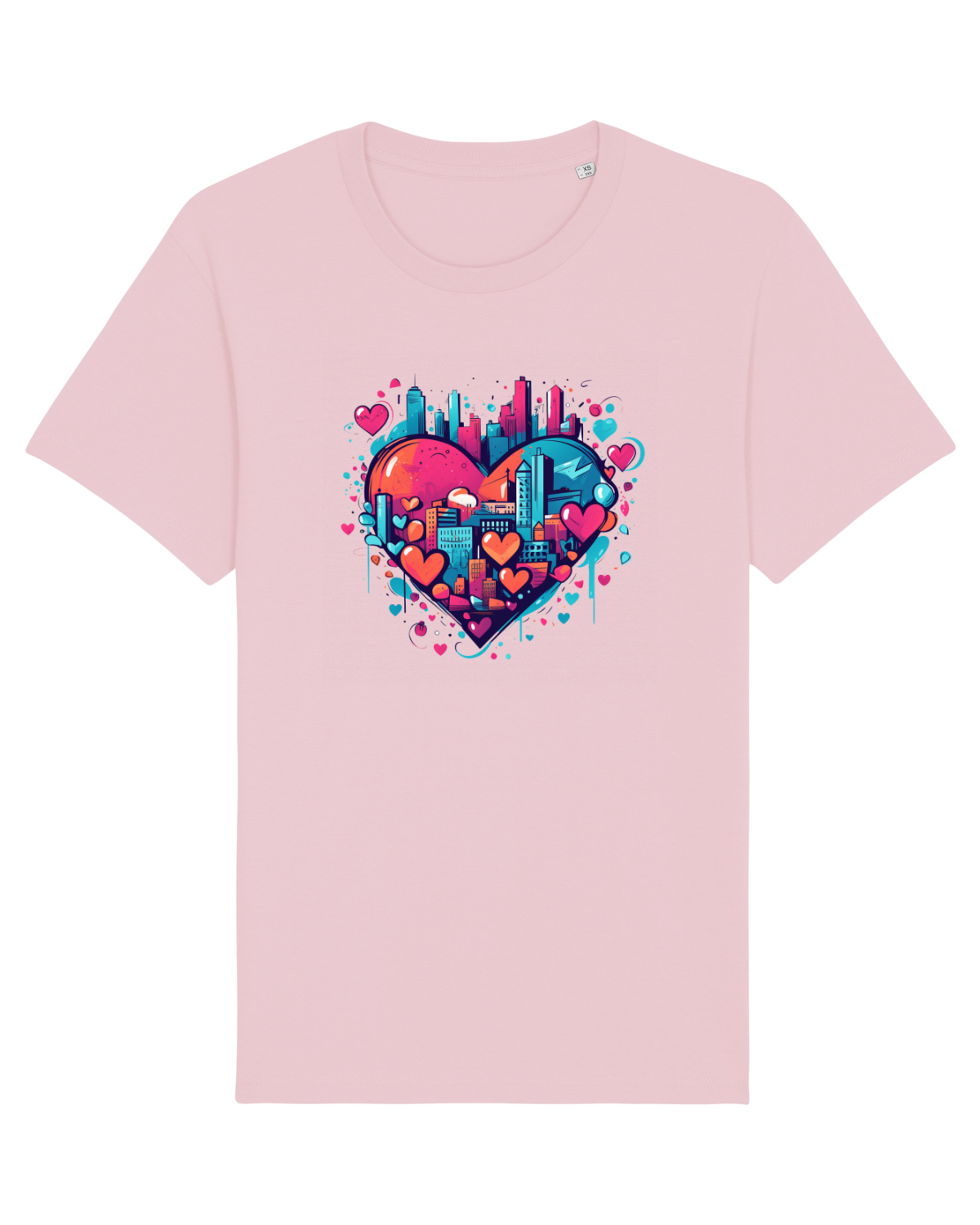 Tricou mânecă scurtă Unisex Rocker Cotton Pink