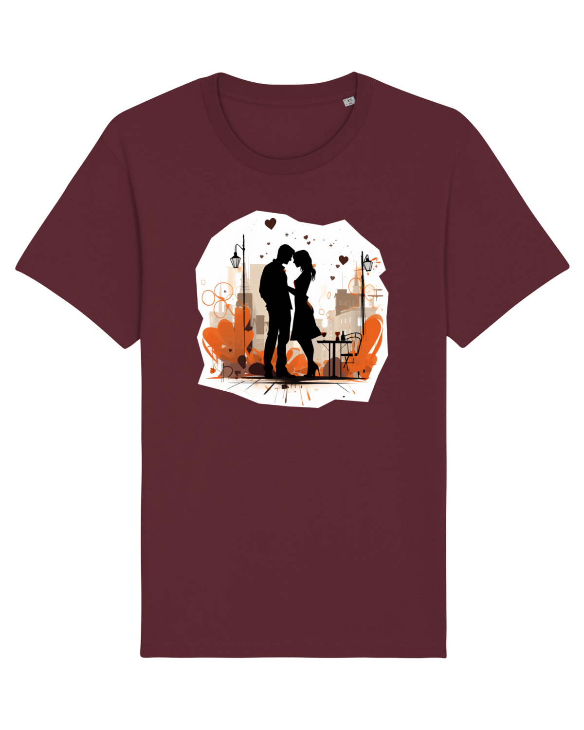 Tricou mânecă scurtă Unisex Rocker Burgundy