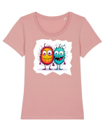 Monster Love Tricou mânecă scurtă guler larg fitted Damă Expresser