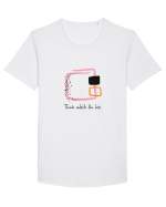 Think outside the box. Tricou mânecă scurtă guler larg Bărbat Skater