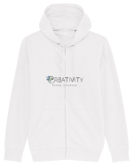 Creativity takes courage. Hanorac cu fermoar Unisex Connector