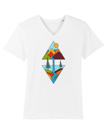 Mountain Waterfall White