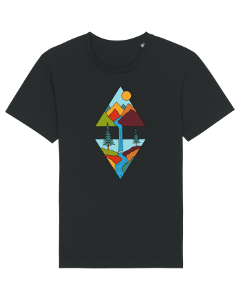 Mountain Waterfall Black