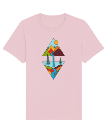 Mountain Waterfall Cotton Pink
