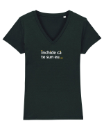 ÎInchide că te sun eu... Tricou mânecă scurtă guler V Damă Evoker