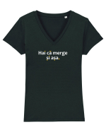 Hai că merge și așa. Tricou mânecă scurtă guler V Damă Evoker