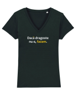 Dacă dragoste nu e, facem Tricou mânecă scurtă guler V Damă Evoker