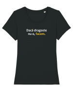 Dacă dragoste nu e, facem Tricou mânecă scurtă guler larg fitted Damă Expresser