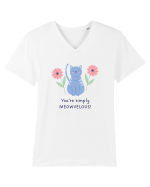 You’re simply meowvelous! Tricou mânecă scurtă guler V Bărbat Presenter