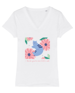 I think you’re one cool cat. Tricou mânecă scurtă guler V Damă Evoker