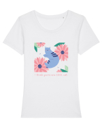 I think you’re one cool cat. Tricou mânecă scurtă guler larg fitted Damă Expresser