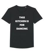 this kitchen is for dancing Tricou mânecă scurtă guler larg Bărbat Skater