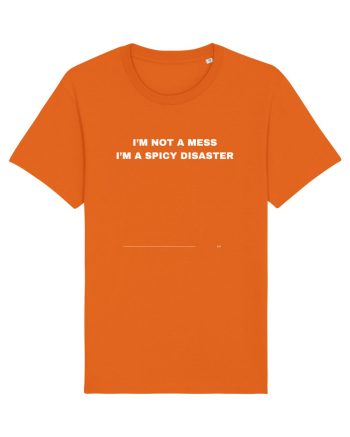 I'm not a mess i'm a spicy disaster Bright Orange