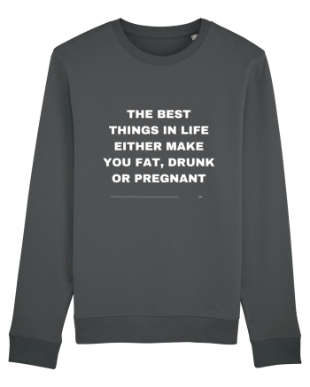 The best things in life either make you fat, drunk or pregnant Anthracite