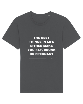 The best things in life either make you fat, drunk or pregnant Anthracite