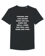 Friends are like... Tricou mânecă scurtă guler larg Bărbat Skater