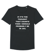 If it s the thought that ... Tricou mânecă scurtă guler larg Bărbat Skater