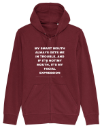 My smart mouth always gets me in trouble... Hanorac cu fermoar Unisex Connector
