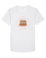Birthday Cake Tricou mânecă scurtă guler larg Bărbat Skater