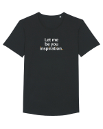 Let me be you Inspiration.  Tricou mânecă scurtă guler larg Bărbat Skater