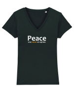Peace was never an option.  Tricou mânecă scurtă guler V Damă Evoker