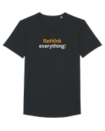 Rethink everything!  Tricou mânecă scurtă guler larg Bărbat Skater