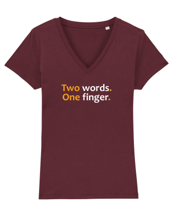 Two words. One finger.  Burgundy