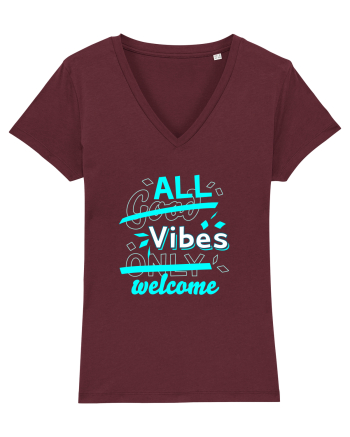 All Vibes Welcome Burgundy