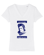 Elvish Presley Tricou mânecă scurtă guler V Damă Evoker
