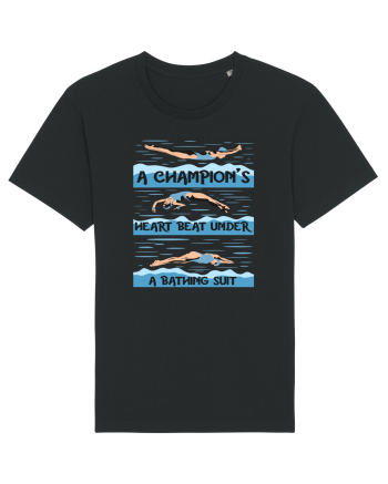 pentru pasionații de înot - A Champions Heart Beats Under a Bathing Suit Black