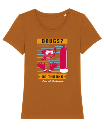 pentru pasionații de înot - Drugs No Thanks, I am a Swimmer Roasted Orange