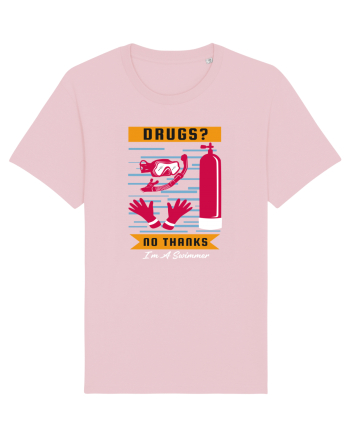 pentru pasionații de înot - Drugs No Thanks, I am a Swimmer Cotton Pink