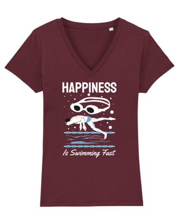pentru pasionații de înot - Happiness is Swimming Fast Burgundy