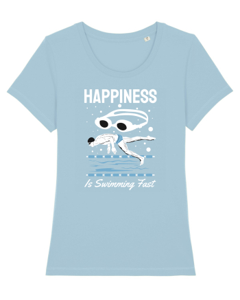 pentru pasionații de înot - Happiness is Swimming Fast Sky Blue