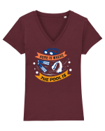 pentru pasionații de înot - Home is Where the Pool is Tricou mânecă scurtă guler V Damă Evoker