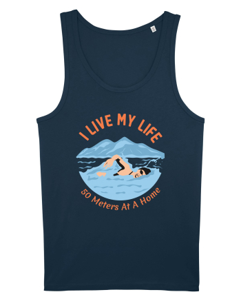 pentru pasionații de înot - I Live My Life, 50 Meters at a Time Navy